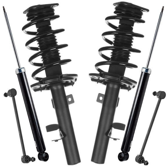 Detroit Axle - AWD 2.0L Struts Shocks Kit for 2014 Ford Escape, 2 Front Complete Struts with Coil Spring Assembly 2 Rear Shock Absorbers 2 Front Sway Bar End Links Replacement Suspension Kit