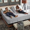 thumbnail image 2 of Js sanders 600 Tc Top Split Head Queen Sheet Set for Adjustable beds - Sleep Number Flex Sheets - 39" Split Top 100% Sheets - Cotton Sheet Set - Silver - 15 inch Deep pocket, 2 of 8