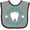 Heather and Black, variant on Inktastic Future Dentist Childs Dentistry Boys or Girls Baby Bib