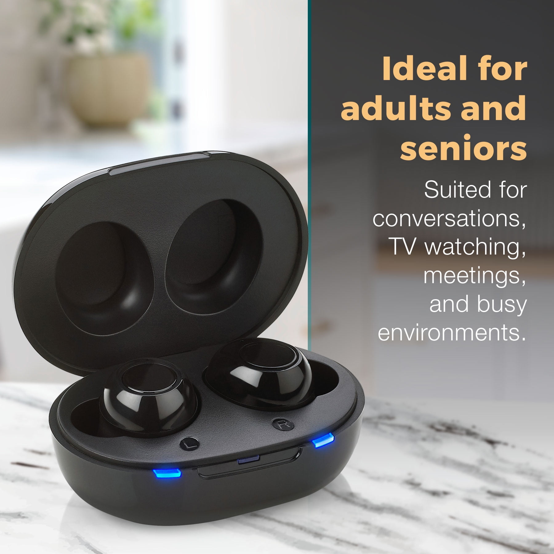 MEDca Digital Hearing Personal Sound Multicolor Rechargeable Amplifier 2 Piece Set