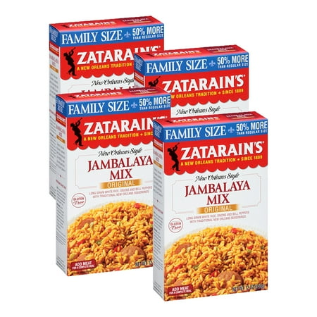 - (4 Pack) Zatarain's Jambalaya Rice Dinner Mix, 12 oz