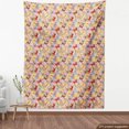 thumbnail image 4 of Ambesonne Spring Fabric by the Yard Upholstery, Butterfly Flower Vintage Art, 10 Yards, Pastel Yellow and Soft Pink, 4 of 5