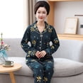 thumbnail image 1 of REDHOTYPE Femmes Matures Mode Imprimé Dames Pyjamas Manches Longues Pantalons Coton Grande Taille Col Rond Loungewear Deux Pièces Set, 1 of 2