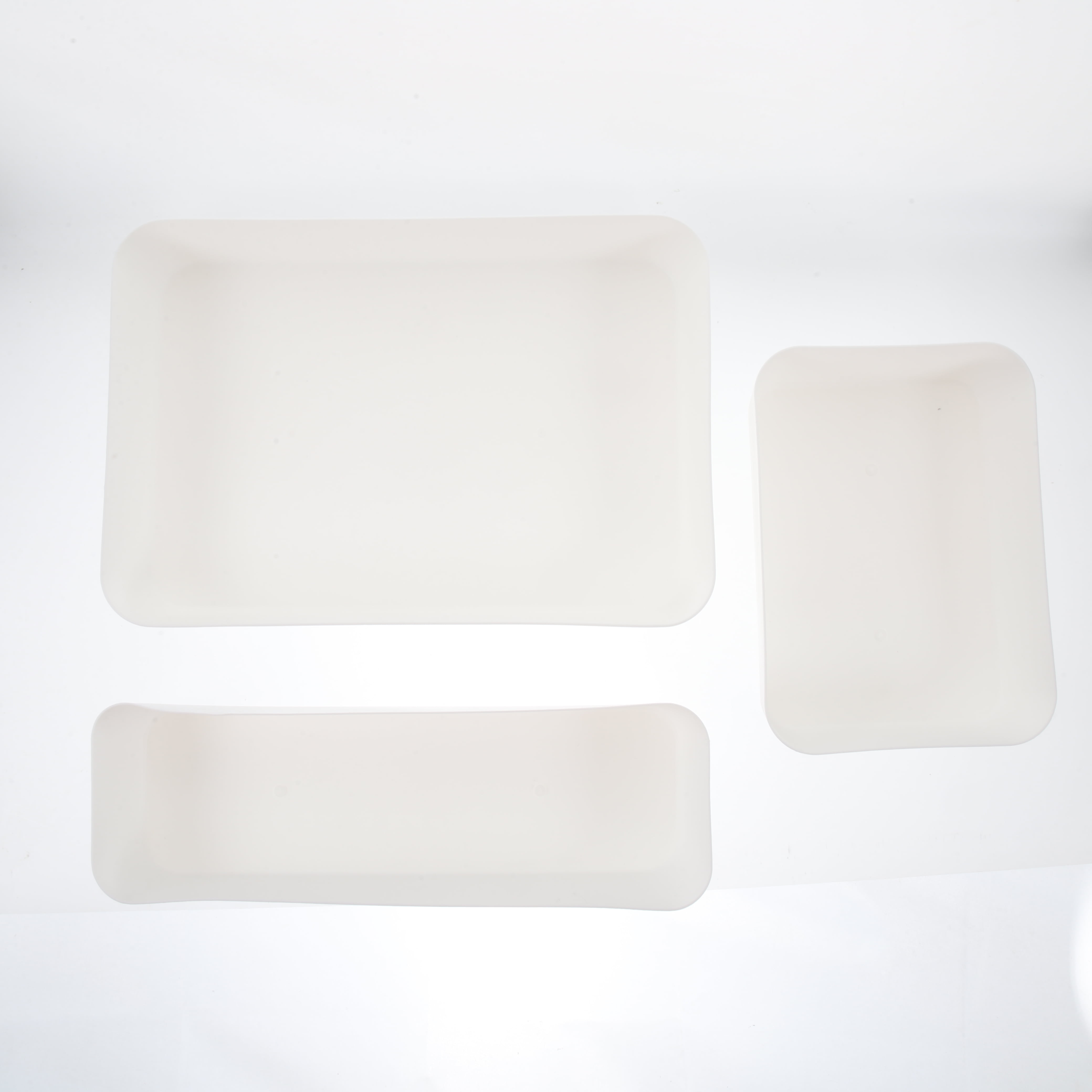 6pcs Desk Drawer Organizing Boxes Plastic Dresser Drawer Organizers Bins Trays