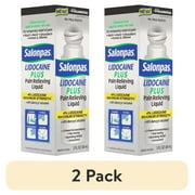 (2 pack) Salonpas lidocaine plus 3 oz roll on pain relieving liquid 4% lidocaine