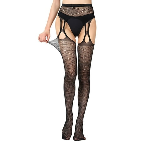 

Hesxuno Lingerie for Women Sexy Women Sexy Fishnet Open Soft Tights Lingerie Transparent Erotic Lace Bodysuit