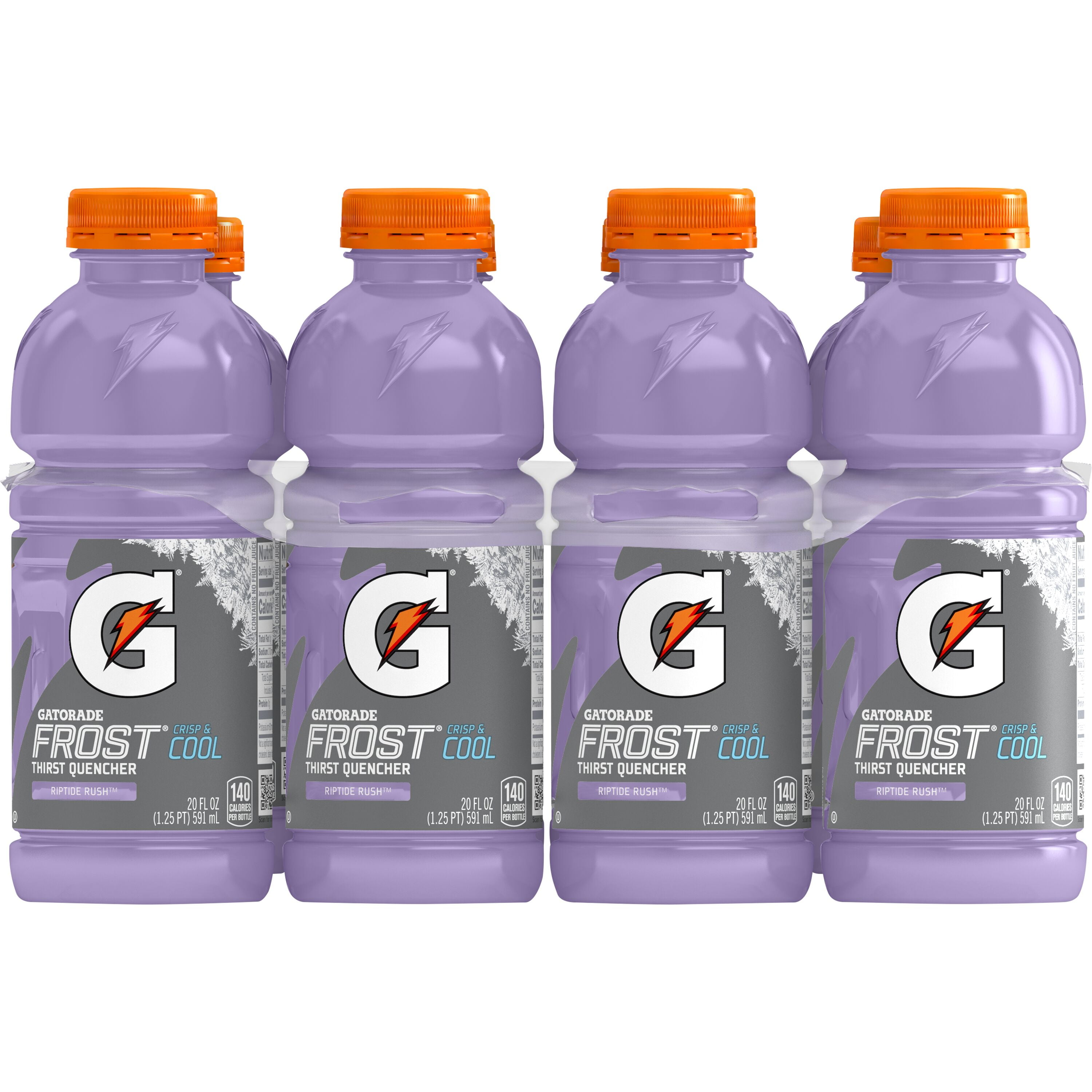 Gatorade Frost Thirst Quencher Riptide Rush Sports Drinks, 20 fl oz, 8 Count Bottles
