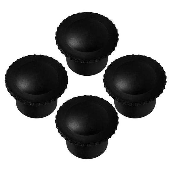 AURARMLET Curtain Finials Ends Only Black PP 4Pcs