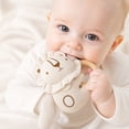 thumbnail image 3 of Plumora Organic Cotton Rattle Teether Set - Soft Stuffed Animal Toys, Hanging for Car Seat and Stroller, Gentle Rattle, Crib Accessory, Safe, 3 of 5