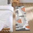 thumbnail image 3 of Yayeee Hallway Runner Rug 2'x6' Non Slip Machine Washable with Rubber Backing, Orange Cartoon Houses, 3 of 8