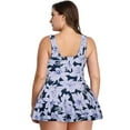 thumbnail image 3 of Maillot de Bain Grande Taille pour Femmes, Robe de Bain Gainante Deux Pièces avec Jupe Évasée Bikini, 3 of 4