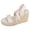 2Beige, variant on Womens Platform Sandals Wedge Espadrilles Lace up Ankle Strap Peep Toe High Heeled Summer Vacation Dressy Shoes Beige Size 7.5