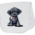 thumbnail image 2 of Inktastic Black Doodle Puppy Baby Burp Cloth, 2 of 3