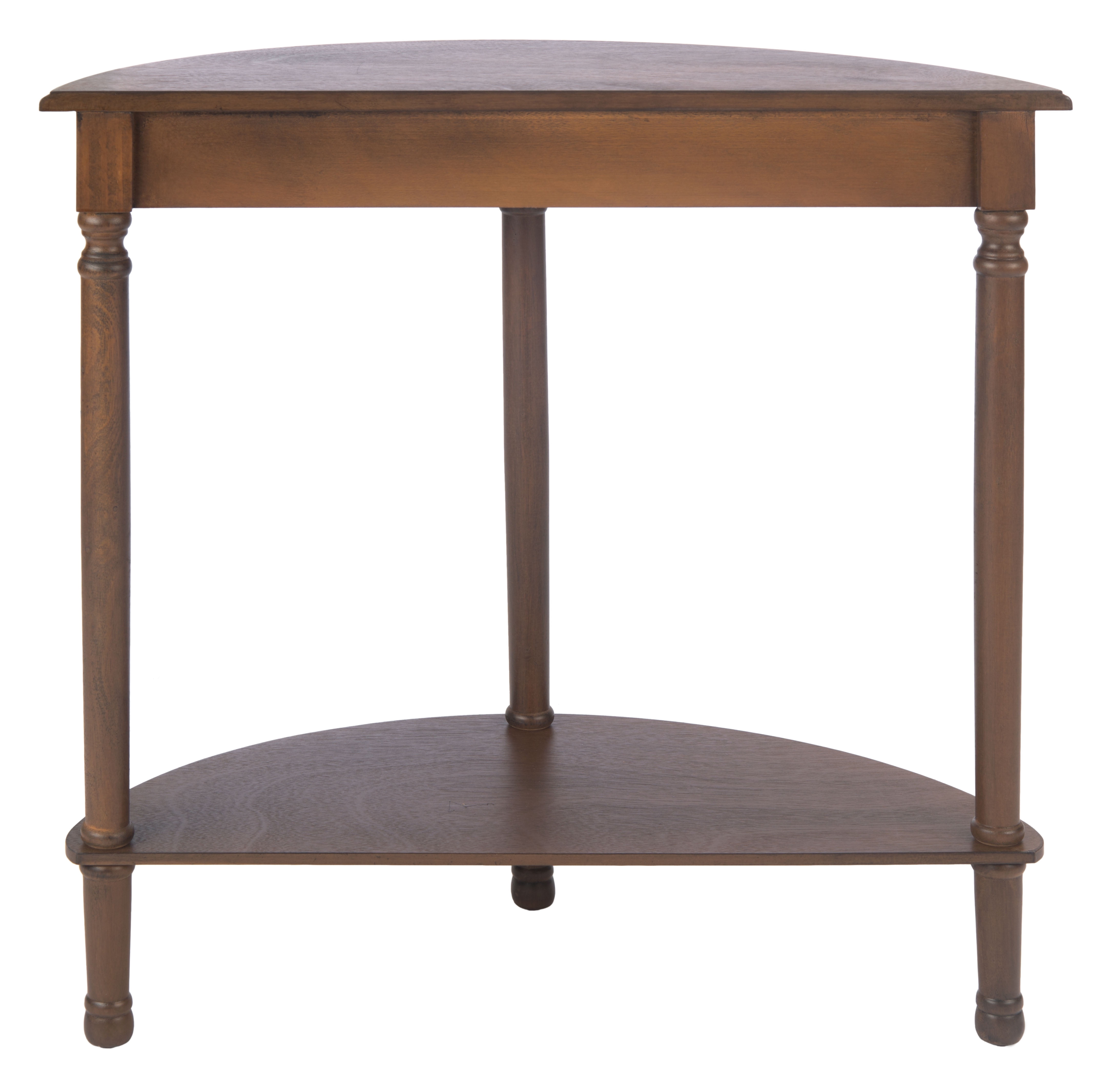 SAFAVIEH Tin.sley French Half Round Console Table, Brown (28 in. W x 11.8 in. D x 28 in. H)