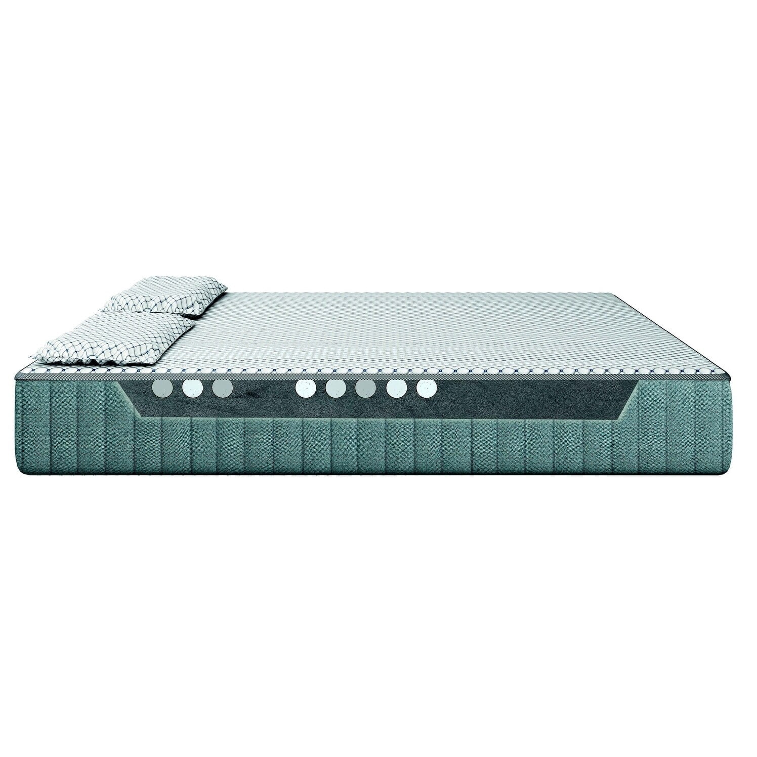 Spaldin Sleep Systems ABOH-9004 Customizable Aboh Mattress, Cream - Queen Size