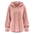 thumbnail image 4 of Velour Hoodies for Women, Oversized Hoodie, Travel Hoodie, Pullover Sweatshirt, Winter Jackets, Fall Outfits, Casual Pullover Tops, Warm Sweaters, 4 of 4