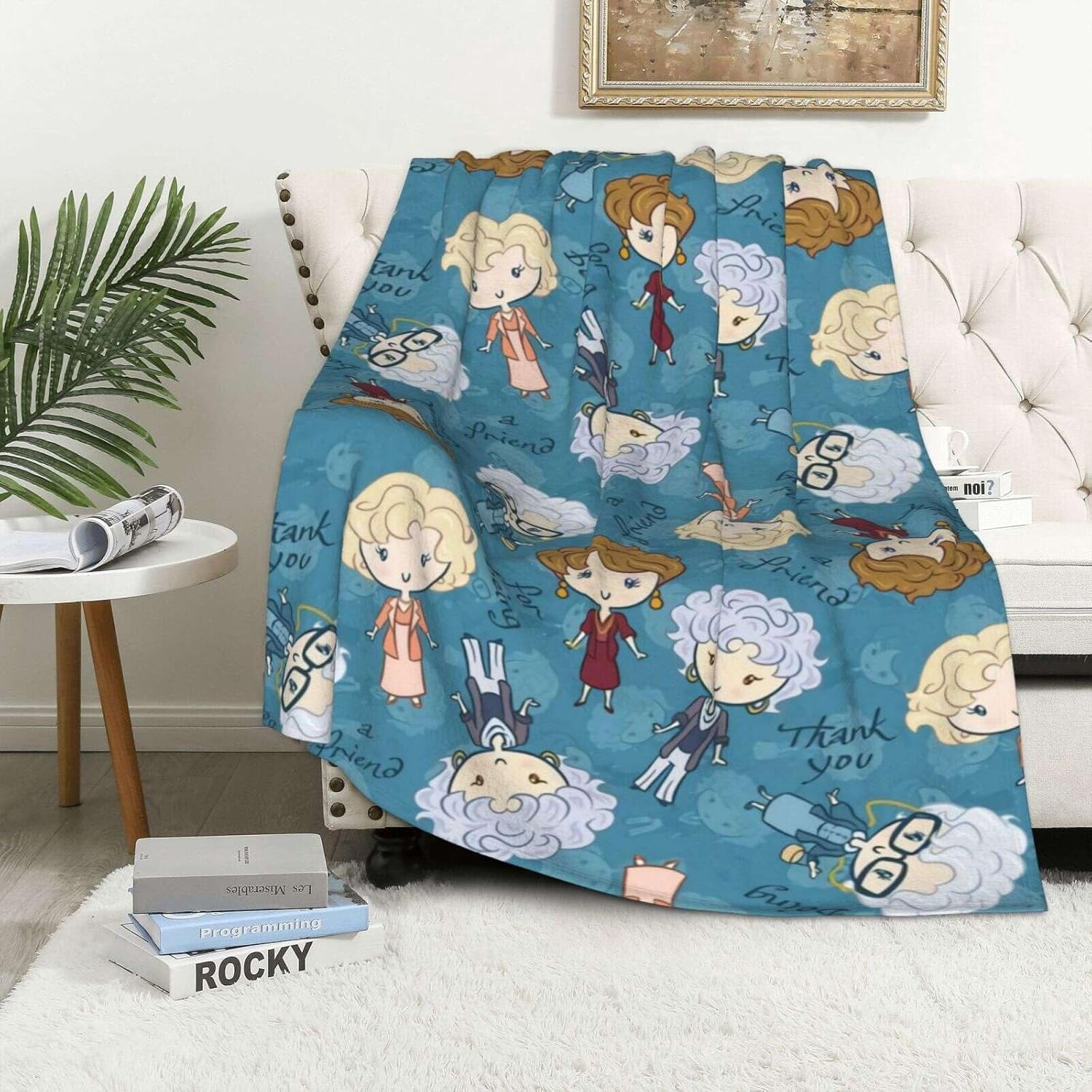 Goldengirls Blanket for Women Gifts Cozy Throw Blankets Lightweight Golden Girls Merchandise for Couch Bed Sofa Car Home Decor