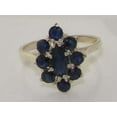thumbnail image 5 of LBG British Made 9k White Gold ring with Natural Sapphire Womens Statement Ring - 33 size options - Size 11, 5 of 6