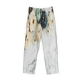 thumbnail image 4 of Fotbe Men'S Pumpkin And White Marbleclassic Pajama Pants With Elastic Waist And Drawstring Pockets，Pajama Pants Mens Lounge Pants Super Soft, 4 of 9