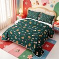 thumbnail image 3 of Manfei Christmas Festive Snowman Bed Spread Queen,Bright Gift Queen Coverlet Set,3pcs,1 Quilt and 2 Pillowcases, 3 of 7