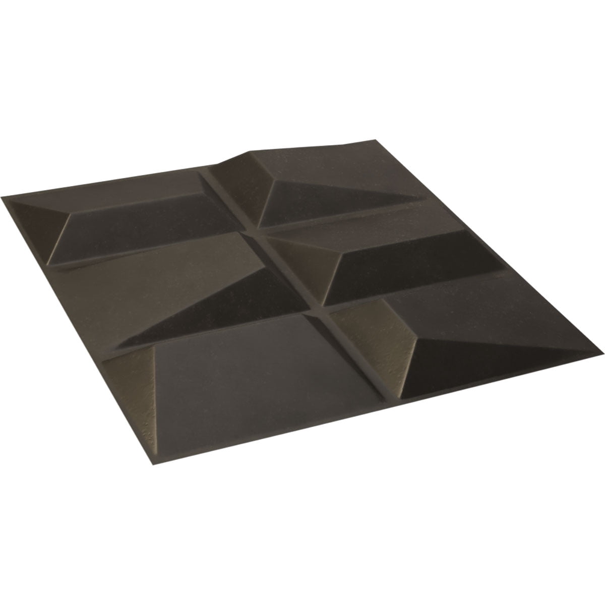 19 5/8"W x 19 5/8"H Stratford EnduraWall Decorative 3D Wall Panel, Universal Aged Metallic Weathered Steel (Covers 2.67 Sq. Ft.)