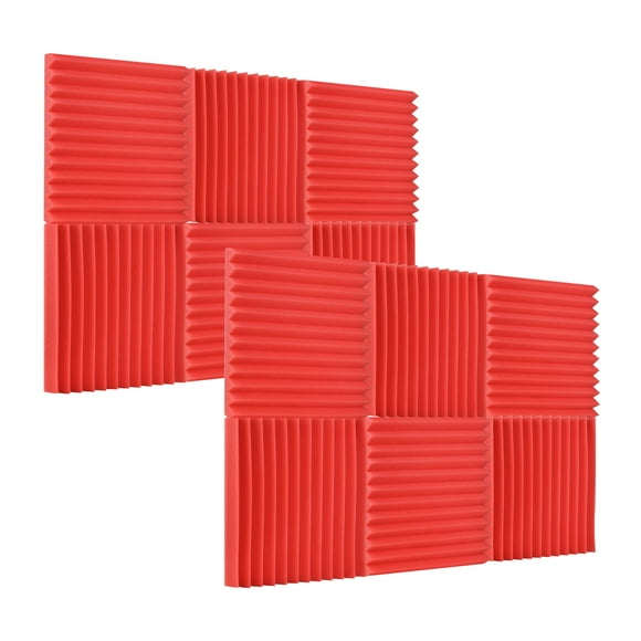 12pcs/pack Studio Acoustic Foams Sound Insulation Foam Sound Absorbing Panels Soundproof Sponge 30 * 30 * 2.5cm/ 12 * 12 * 1in