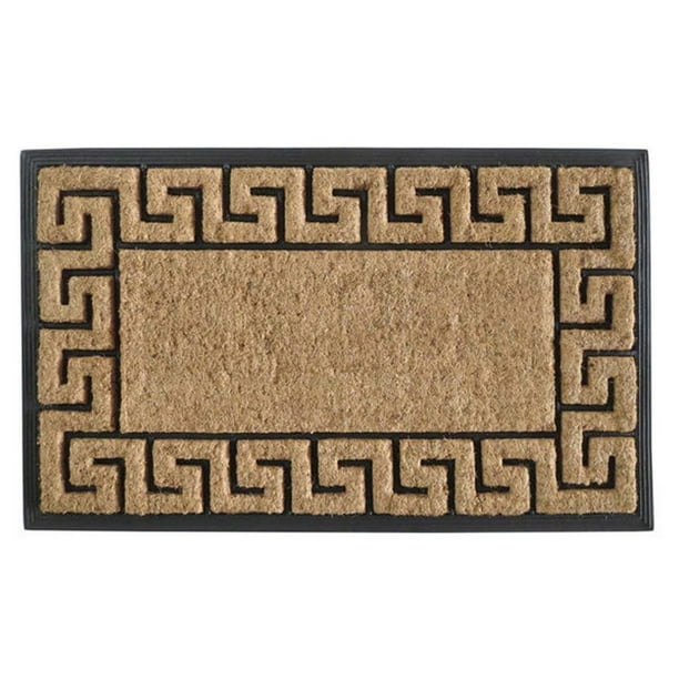 First Impression Greek Key Border Outdoor Door Mat