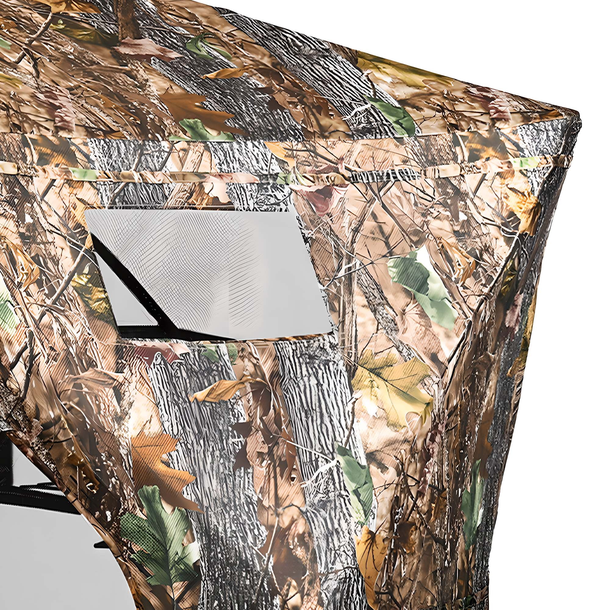 Uforic 360° See Through Ground Hunting Blind for 3-4 Persons, Pop-up Ground Blind With Tri-Leg Chair, Silent Magnetic Zipper Door and Carrying Bag