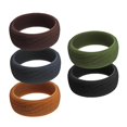 thumbnail image 1 of Guardoinrt 5-Pack Mens Bark Texture licone Wedding Bands Rings Unique Bark Texture 8.7mm Wide ze 14, 1 of 6