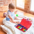 thumbnail image 3 of Topbuy 25 Notes Kids Chromatic Aluminium Xylophone with Case and 2 Mallets Red, 3 of 5