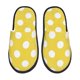 thumbnail image 1 of Fotbe Yellow And White Polka Dot Pantuflas Peludas para Mujer con Estampado, Zapatillas de Peluche, Zapatos de Invierno para Casa, Uso Interior y Exterior-Large, 1 of 8