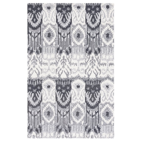 Safavieh IKT653Z Ikat Ivory / Black