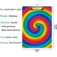 thumbnail image 3 of FMSHPON Beautiful Colors Rainbow Circle Abstract Swirl Clipboard Hardboard Wood Nursing Clip Board and Pull for Standard A4 Letter 13x9 inches, 3 of 6