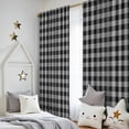 thumbnail image 5 of Blackout Kids Curtains,Gray Black Checkerboard Checkered Pattern Childrens Insulated Curtains Set Of 2,Bedroom Essentials,Toddler Room Decor 52"x84", 5 of 5
