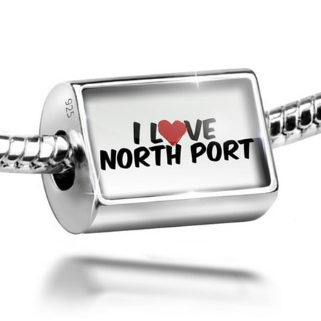 Neonblond Charm I Love North Port 925 Sterling Silver Bead