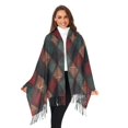thumbnail image 3 of FORMRS Womens Scarf Winter Soft Long Big Warm Shawls Wrap Tassel Scarves, Red Tartan Pattern, 3 of 9