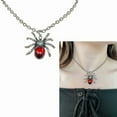 thumbnail image 2 of Milue Vintage Spider Crystal Pendant Necklaces for Women Men Gothic Necklace, 2 of 9
