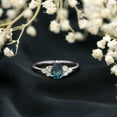 thumbnail image 3 of Rosec Jewels London Blue Topaz Pear Shaped Engagement Ring - 5X7 mm - Blue Topaz Diamond Ring - AAA Grade - with Jewelry Box, 10K White Gold, US 6.50, 3 of 8