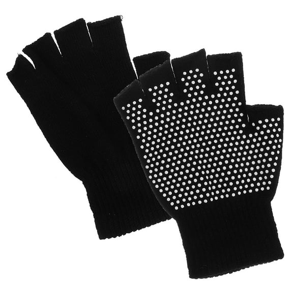 STOBOK Cotton Half Finger Gloves Without Fingertips Women 1 Pair