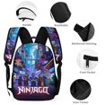 thumbnail image 3 of Ninjago 3 Pcs Backpack Set With Lunch Bag And Pencil Case Casual Bookbag Lunch Box Pencil Box, 3 of 8
