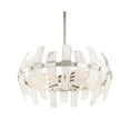 thumbnail image 3 of Woodbridge Lighting Vinchenzo 4-Light Glass Chandelier in Aged Silver, 3 of 5