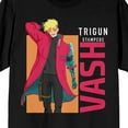 thumbnail image 2 of Trigun Stampede Vash On Rectangle Block Crew Neck Short Sleeve Women's Black T-shirt-Small, 2 of 4