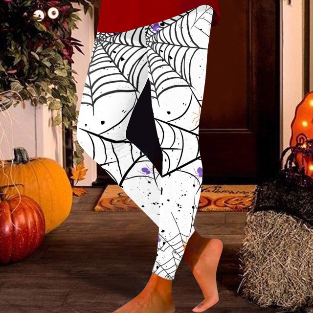 MKLEKYY Leggings de mujer de vestir para mujer, pantalones de yoga ajustados a la moda informales con cintura alta y estampados