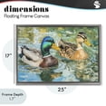 thumbnail image 4 of Stupell Industries Rustic Lodge Ducks Out For A Swim Gray Floating Frame Canvas Art, 25 x 17, by Petals Prints Design, 4 of 8