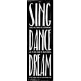 thumbnail image 2 of Villa, Mlli 13x32 Gold Ornate Wood Framed with Double Matting Museum Art Print Titled - Sing Dance Dream Bw, 2 of 4