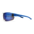 thumbnail image 3 of Mens Xloop 80s Color Mirror Half Rim Sport Plastic Sunglasses Blue Mirror, 3 of 4