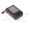 thumbnail image 2 of Genuine Leather Holder Zipper Credit Card Wallet RFID Credit Card Wallet with ID Card Window, 2 of 6