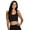 Black, variant on Active Women's Buttery Soft Fitted Cropped Racerback Sports Bra Tank Top With Shelf Bra