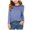 Blue, variant on Povozer Girls Casual Long Sleeve T Shirts Basic Crewneck Tunic Blouses Tops(Blue,4-5Y)