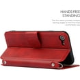 thumbnail image 3 of for iPhone 7/8/iPhone SE 2nd 2020 Wallet Case with Card Holder Slots,Kickstand Phone Cover Premium Leather Magnetic Closure Slim Flip Shockproof Wrist Strap Case for iPhone 7 4.7",Wine Red, 3 of 7